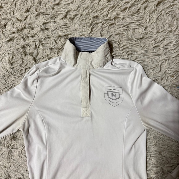 Women’s XS White Noel Asmar Long Sleeve Horseback Riding Show Shirt - Picture 2 of 6